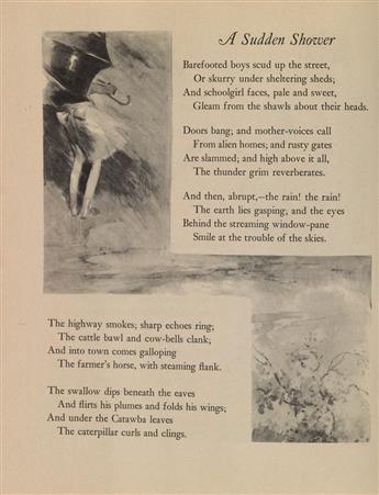 EVERETT SHINN. Three illustrations for Poems of Childhood.